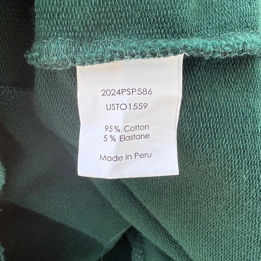 Universal Standard Varsity French Terry‎ Polo Top XS 10/12 Green Split Neck - Picture 7 of 9